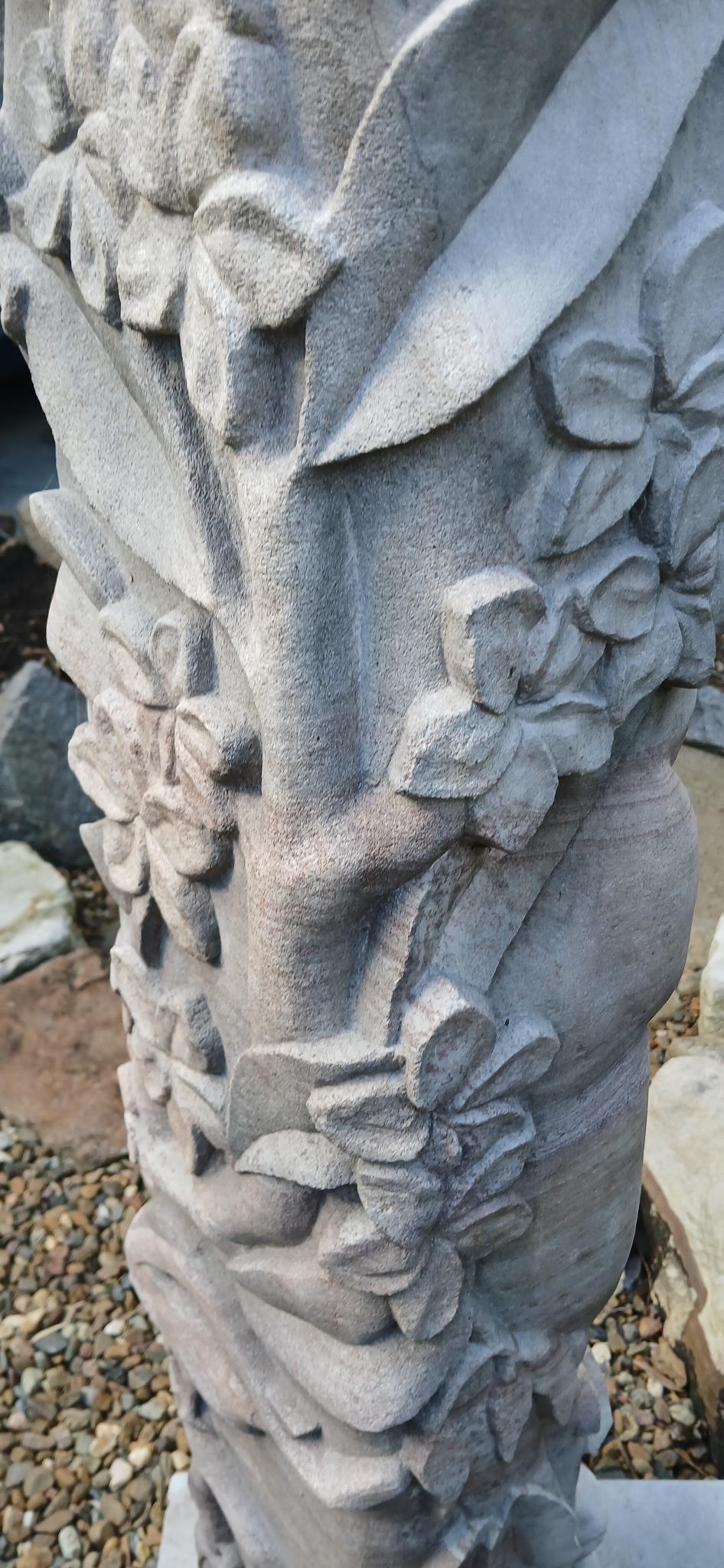 Carved botanical elements