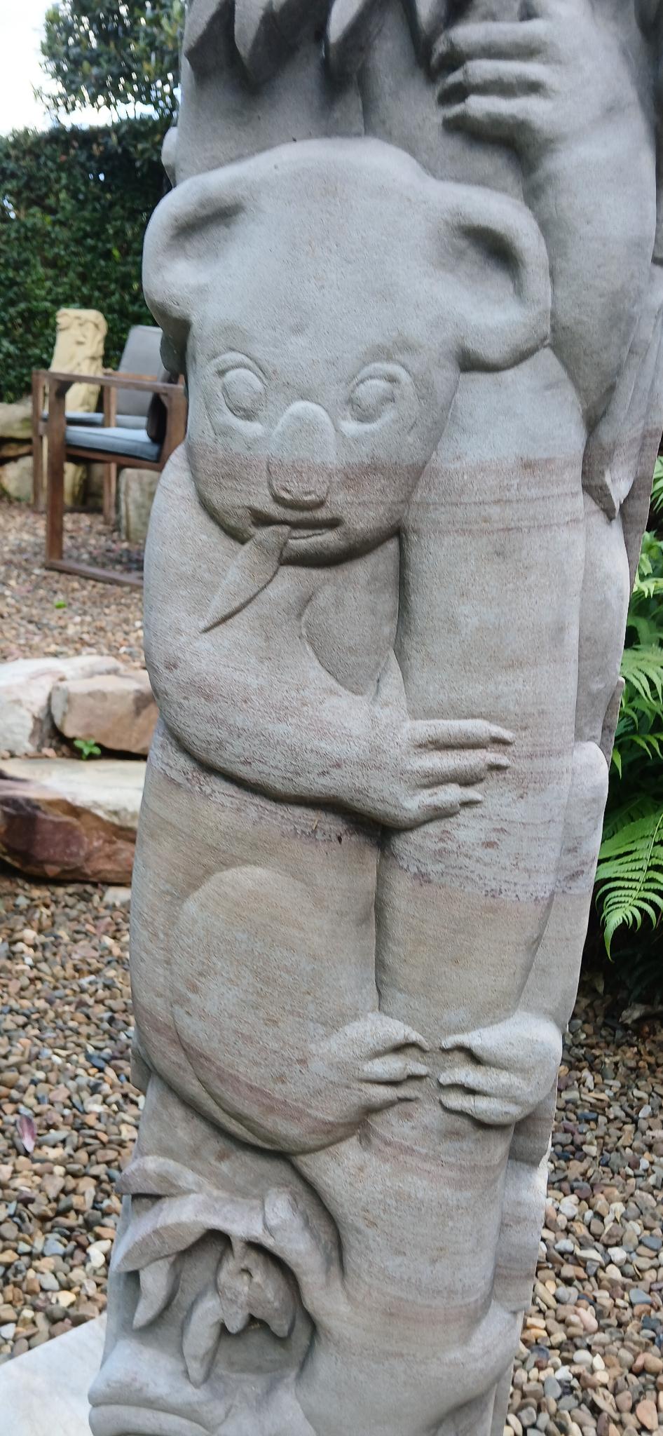 Koala sculpture in sandstone